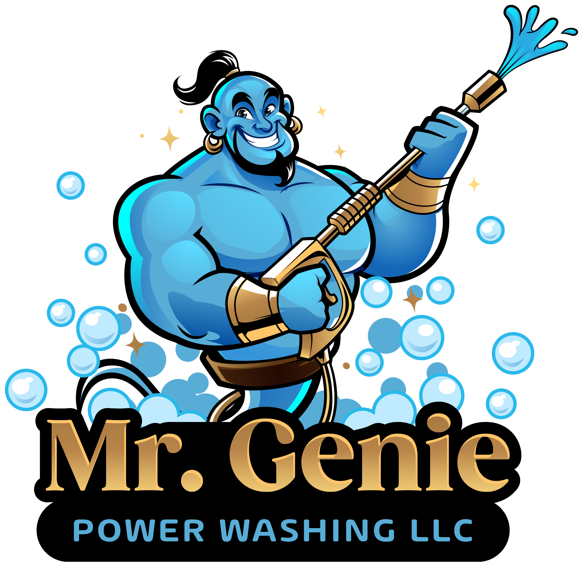 Mr. Genie Power Washing LLC Logo - Footer